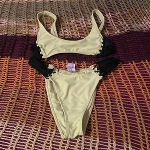 Lime green/yellowish forever 21 swim suit medium